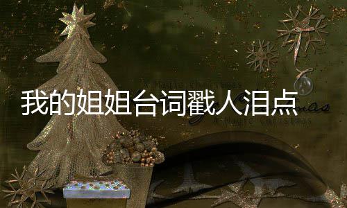 姐姐姐姐经泪点录 摘抄台词台词典台我的我的戳人词语戳心